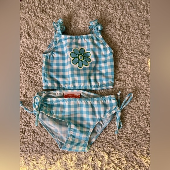 Kids size 4/4T 2 Matching Sweet Potato Brand Bathing Suits - Picture 5 of 11